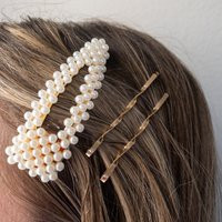Pearl Hair Clip Bridal Clips Bridesmaid Gift Pin Accessories Snap Barrette Nonslip | Etsy (US)