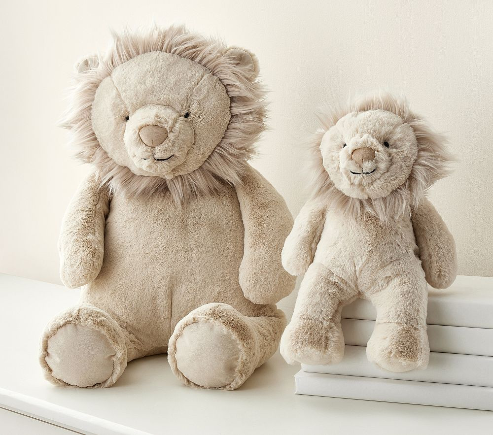 Taupe Lion Critter Plush | Pottery Barn Kids