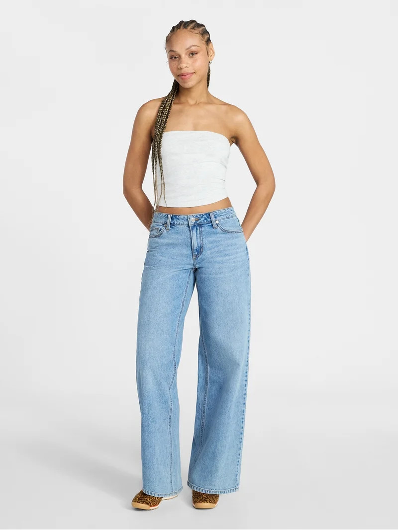 No Boundaries Cropped Tube Top, Women's XXS-XXL | Walmart (US)