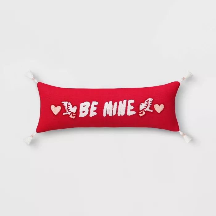 Lumbar Be Mine Valentine's Day Pillow Red - Opalhouse™ | Target