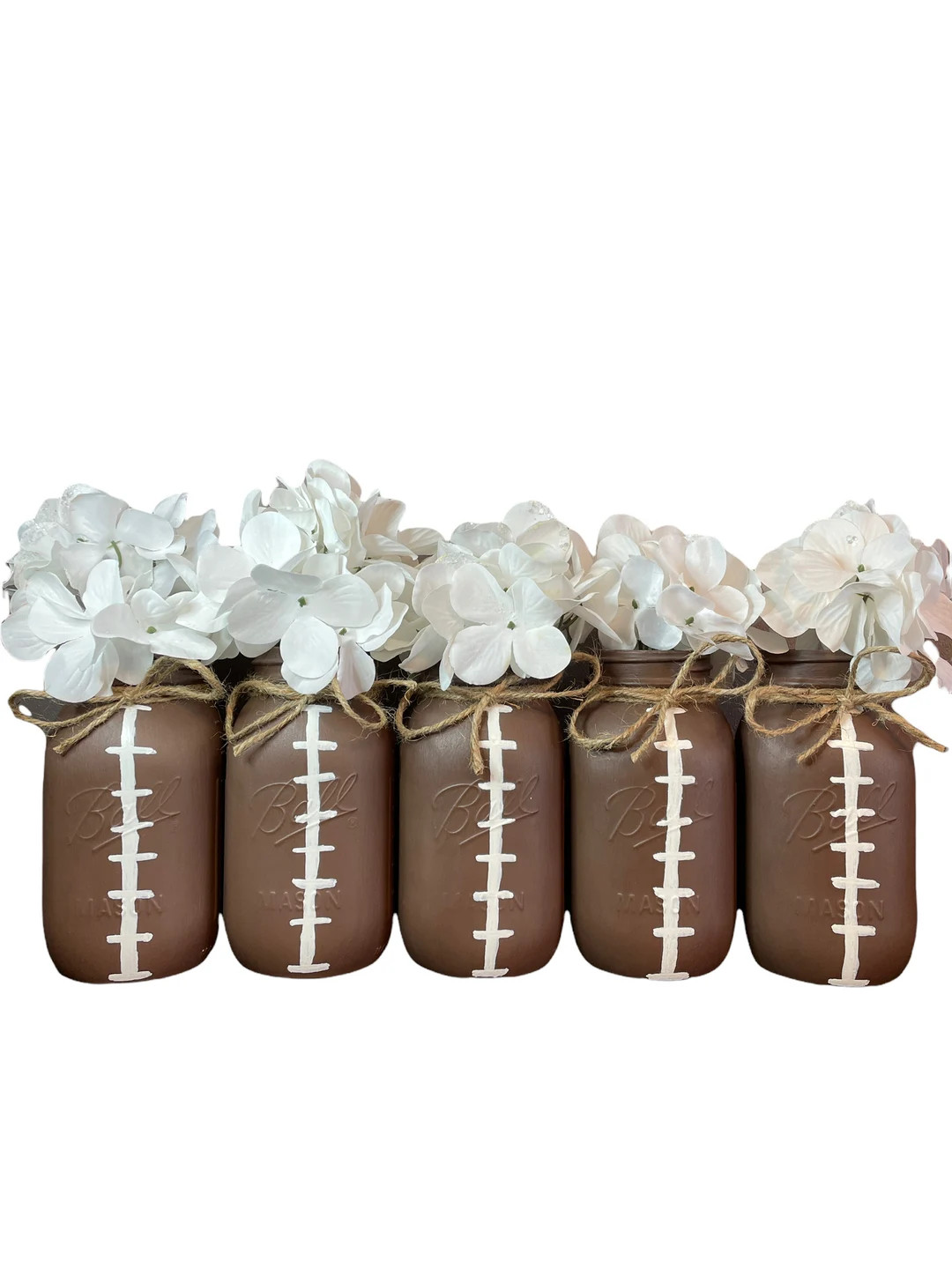 Football Mason Jars, Mason Jar Table Decor, Football Decor, Boys Birthday Party Decor, Fathers Da... | Etsy (US)