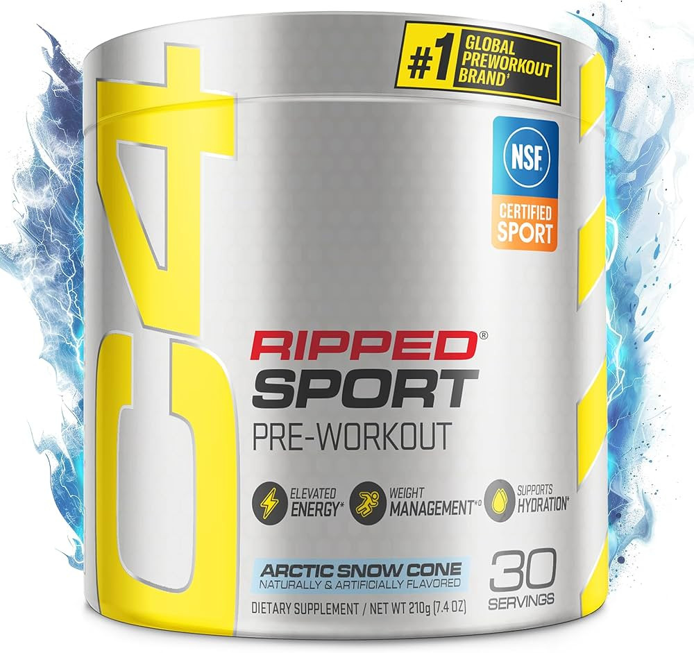 Cellucor C4 Ripped Sport Pre Workout Powder Arctic Snow Cone - NSF Certified for Sport + Sugar Fr... | Amazon (US)