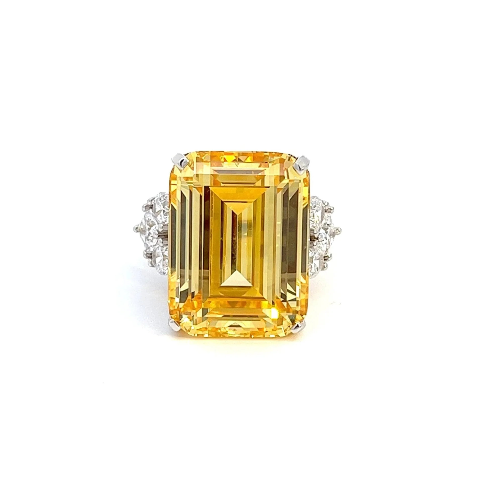 Emerald Cut Yellow Diamond Ring | Natkina US