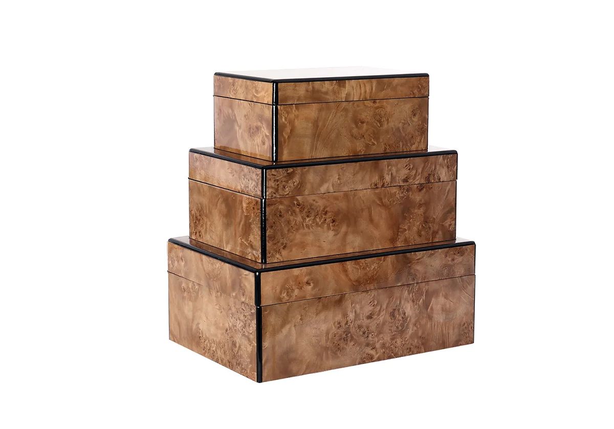 BURLED WOOD BOX | Alice Lane Home Collection