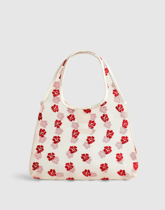 Floral-Embroidered Mini Shopper Bag | Madewell