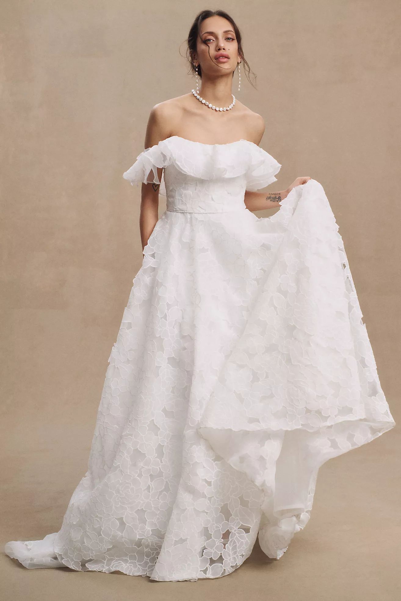 Jenny Yoo Priscilla Off-The-Shoulder Convertible Wedding Gown | Anthropologie (US)