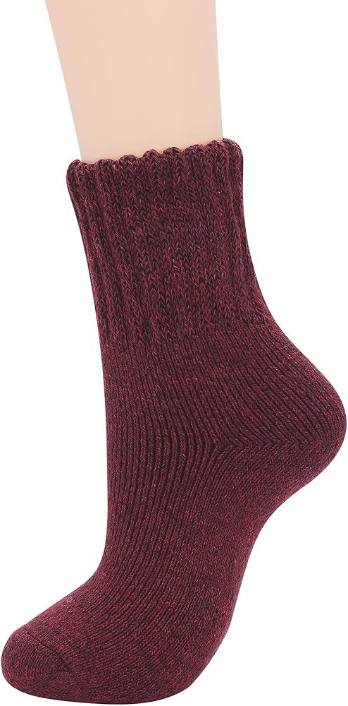 Zando Cozy Socks Warm Socks Wool Socks for Women Cute Socks for Women Boot Crew Socks Long Thick ... | Amazon (US)