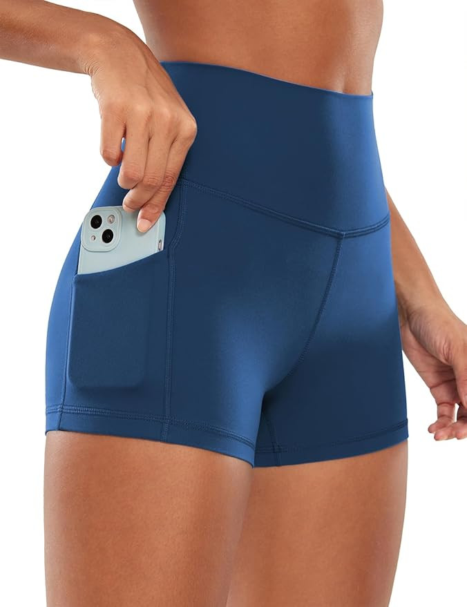 CRZ YOGA Womens Butterluxe Biker Shorts with Pockets 3'' / 5'' / 8'' - High Waisted Volleyball Wo... | Amazon (US)