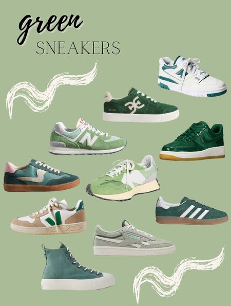 Green Sneakers 💚

Spring style, spring sneakers, green trainers, adidas, new balance, veja sneakers, concert, festival. 

#LTKstyletip #LTKFestival #LTKshoecrush