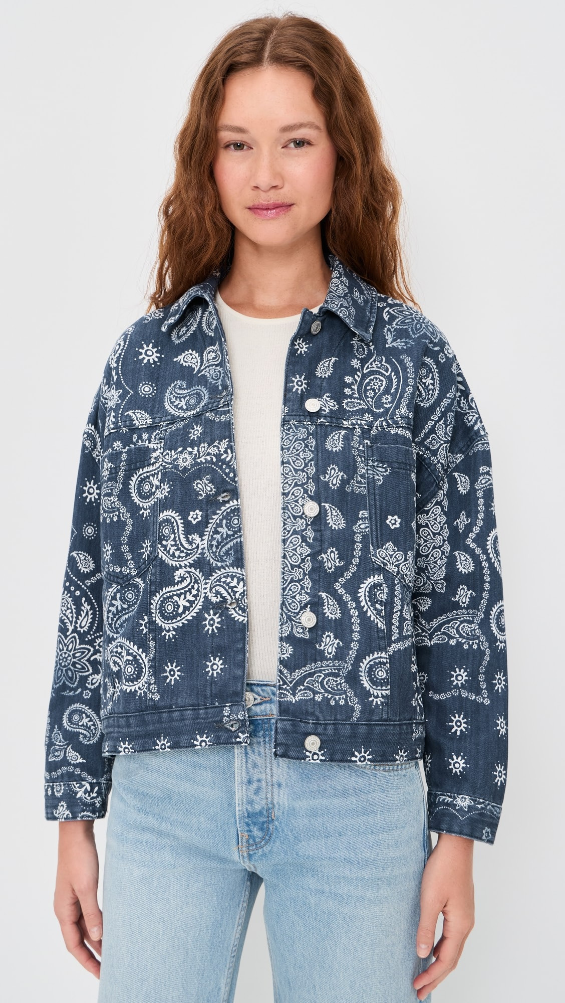 Opal Swing Printed Denim Jacket | Shopbop
