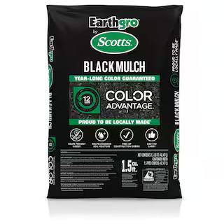 1.5 cu. ft. Black Wood Shredded Bagged Mulch | The Home Depot