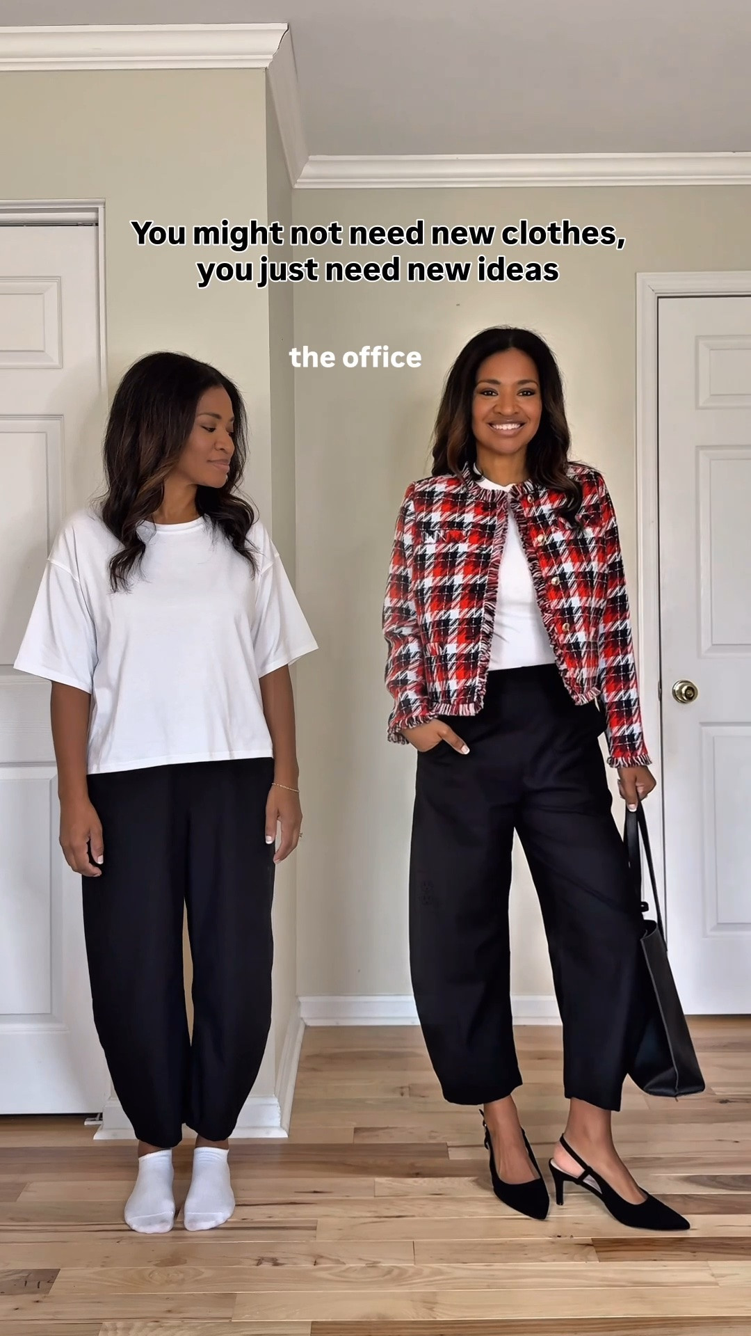 Tops: S
Jackets: S (linking similar jean jacket.)￼
Pants: S / 4
Shoes: 9 (Adidas: size down ½)

#LTKootd #LTKgrwm #LTKOver40