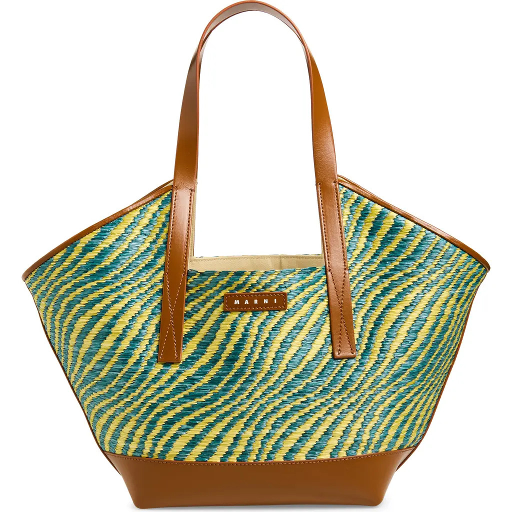 Marni Small Waves Tote in 00V44 Garden Green at Nordstrom | Nordstrom
