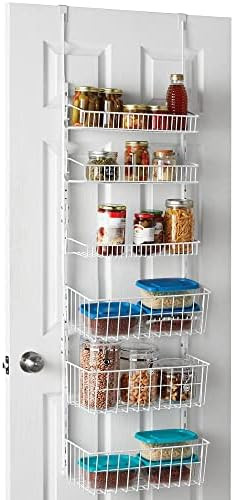Smart Design Over The Door Pantry Organizer Rack with 6 Adjustable Shelves - Steel Metal Wire Bas... | Amazon (US)