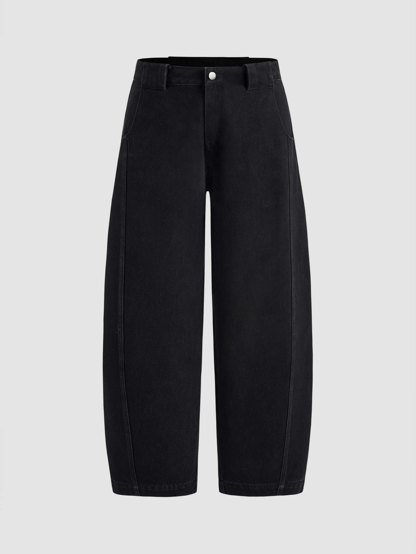 Cider Denim Mid Rise Solid Barrel-leg Jeans | Cider