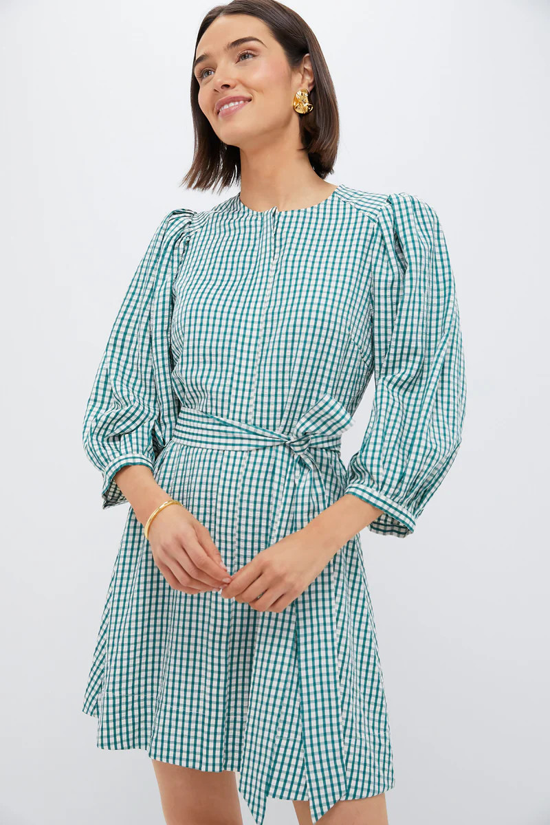 Green Gingham Seersucker Cordelia Dress | Tuckernuck (US)