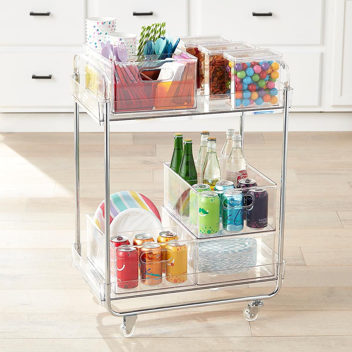 The Home Edit by iDesign Clear Rolling Cart | The Container Store