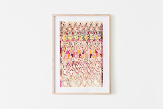 moroccan rug wall art,eclectic home decor,printable wall art,pink moroccan decor, bohemian art pr... | Etsy (US)