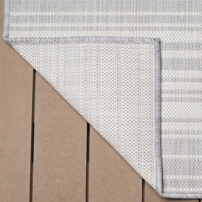 Tolleson Striped Indoor / Outdoor Area Rug in Beige / Gray | Wayfair North America