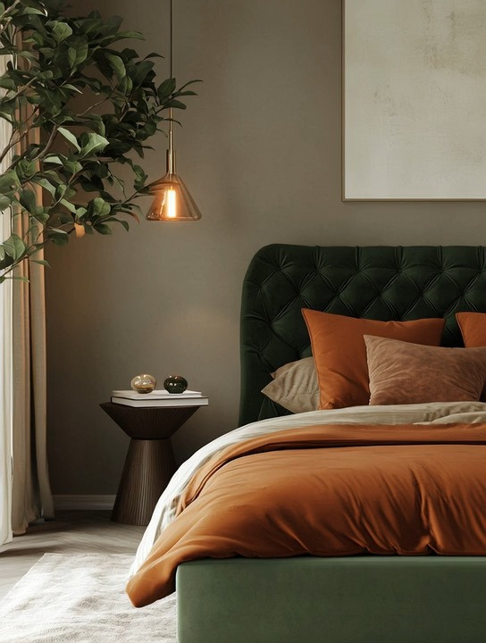 Create a modern, glamorous, and minimalist bedroom that feels calm yet elevated with a sage green or emerald green velvet bed as the statement piece. Paired with dusty ivory bedding and warm neutral layers, this bedroom feels soft, inviting, and effortlessly elegant. A simple sculptural side table keeps the look clean and uncluttered, while a tree-like plant such as a fiddle leaf fig adds height, texture, and a natural touch. The balance of rich velvet, muted neutrals, and organic elements creates a timeless bedroom design that feels luxurious without being overwhelming.

#ModernBedroom #ElegantBedroom #VelvetBed #GreenBedroom #MinimalistBedroom #LuxuryBedroomDesign #BedroomInspiration #NeutralBedding #SageGreenDecor #EmeraldGreenBedroom #FiddleLeafFig #CalmInteriors #TimelessDecor #bedroomrefresh

 

#LTKHome