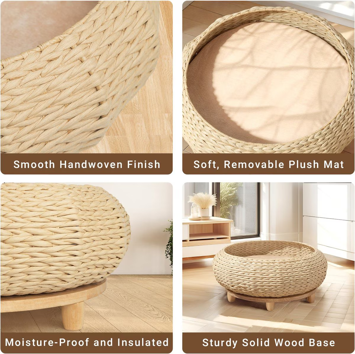 Happy & Polly Sleeping in The Bowl Cat Bed, Brown, Medium | Chewy.com