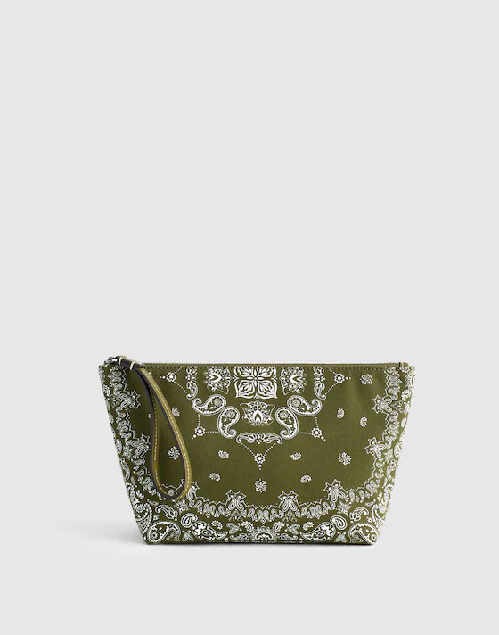 Bandana-Print Zip Pouch | Madewell