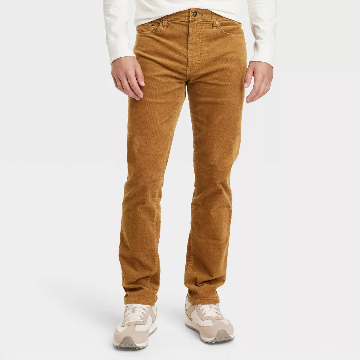 Men's Slim Straight Corduroy 5-Pocket Pants - Goodfellow & Co™ Brown 32x32 | Target