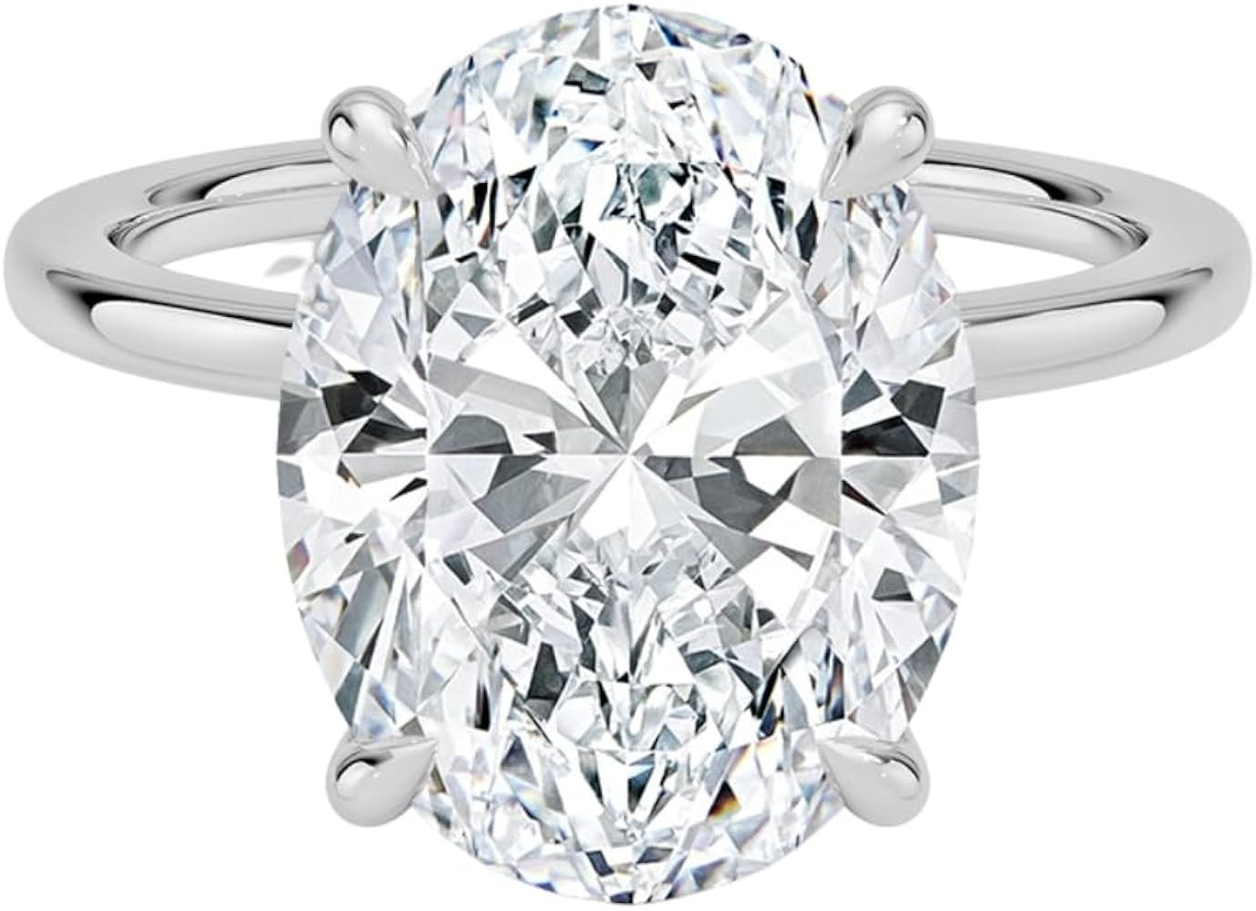 1-5 Ct Oval Moissanite Engagement Ring 10k 14k 18k Gold & 925 Sterling Silver Hidden Halo Solitai... | Amazon (US)