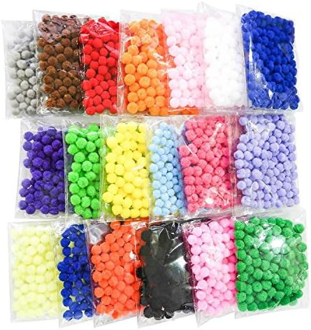 TOAOB 1900pcs 1cm Assorted Pom Poms Multi Color Fuzzy Pompoms Balls Art Supplies for DIY Creative... | Amazon (US)