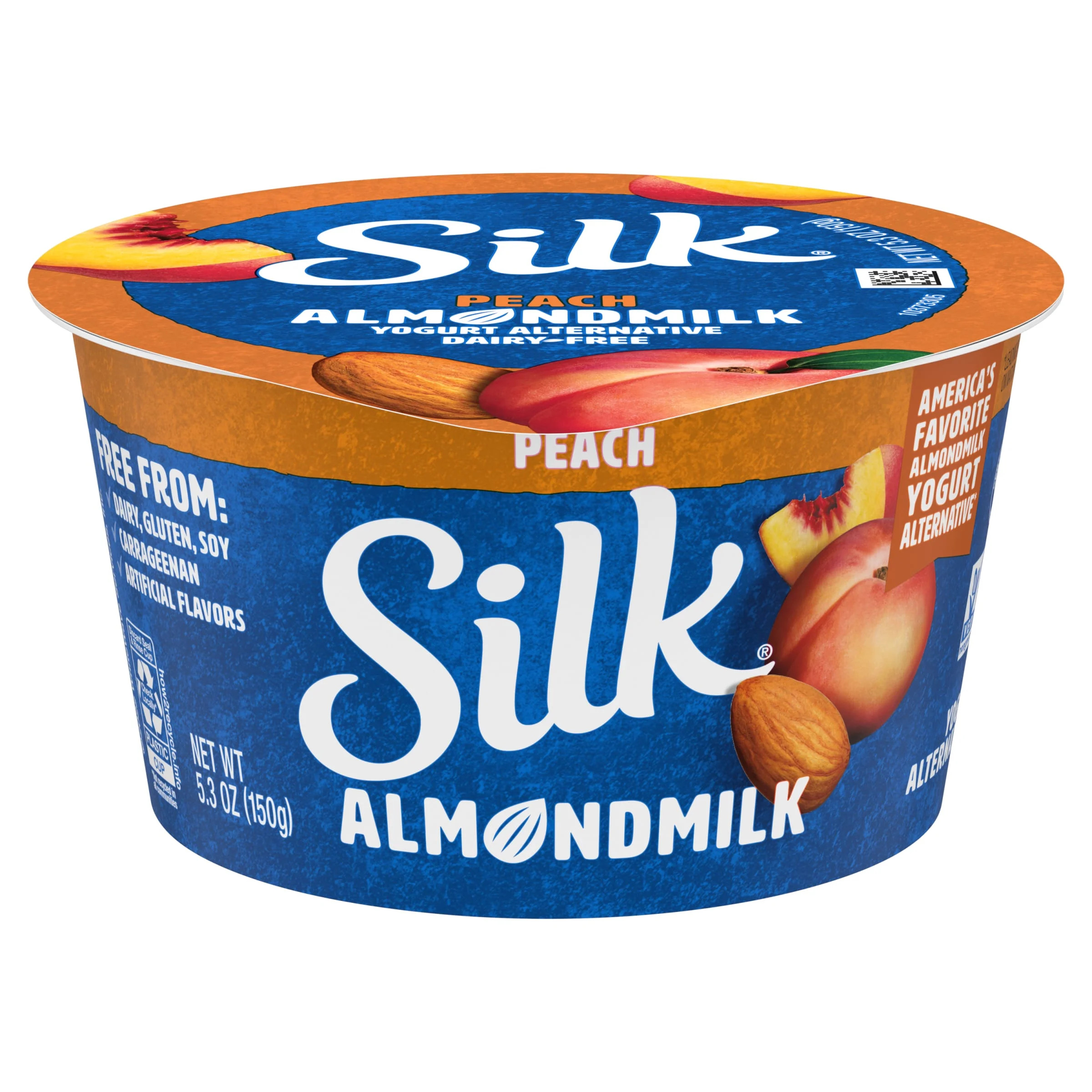 Silk Peach Almond Milk Yogurt Alternative, 5.3 Oz. - Walmart.com | Walmart (US)