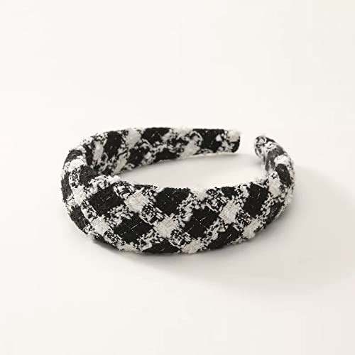 Tweed Padded Headband for Women, Multicolour Cotton-blend Hair Band, Retro-inspired 3D Sponge Cus... | Amazon (US)