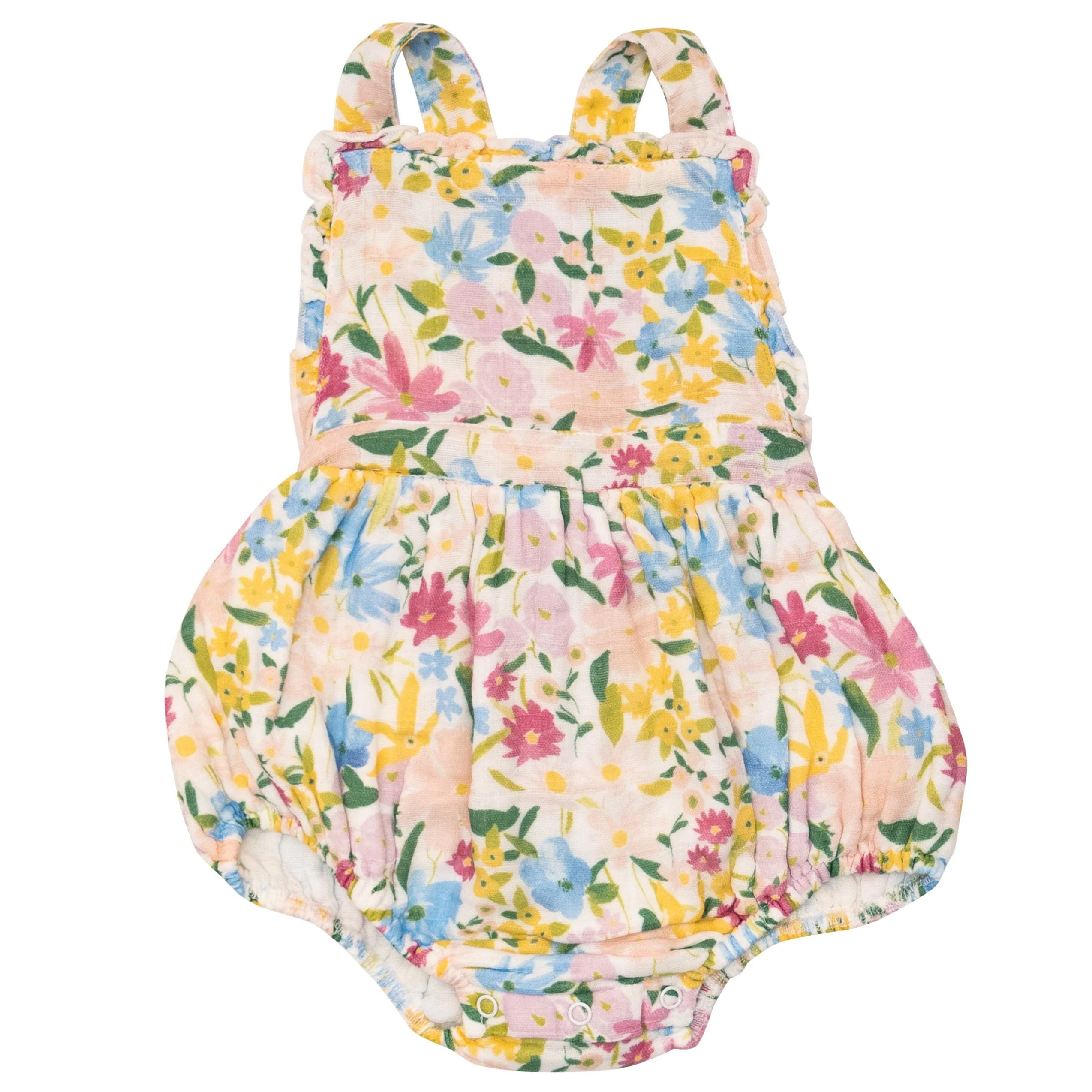 Ruffle Bubble Sunsuit, Multi Floral | SpearmintLOVE
