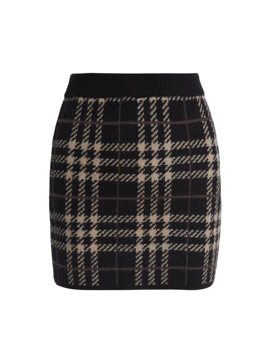 Bronte Plaid Knit Miniskirt | Saks Fifth Avenue