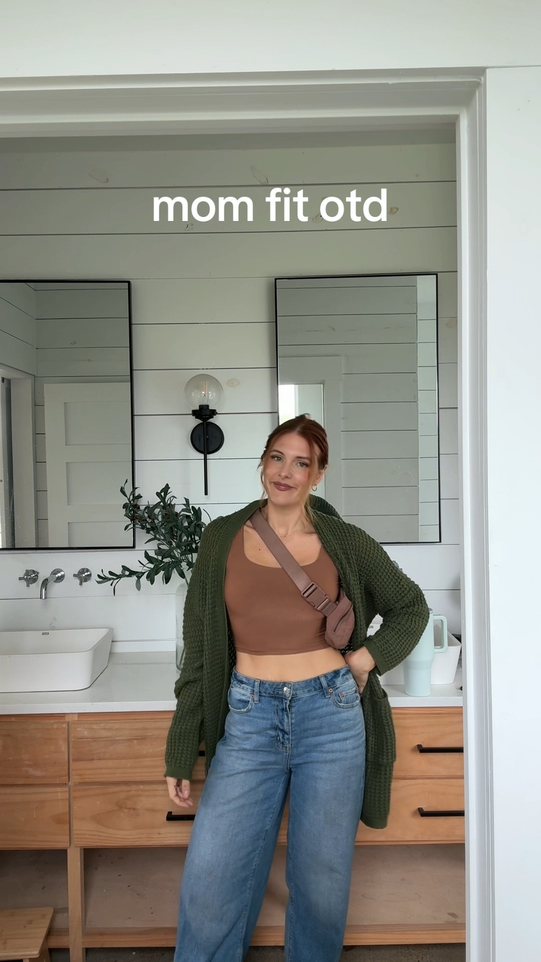 baggy jeans, wide leg jeans, dreamy drape, tight baggy, bra top, smoothies, cardigan, slouchy, knit, casual, casual outfit, casual style, mom outfit, mom fit, millennial 

#LTKFindsUnder50 #LTKOver40 #LTKStyleTip