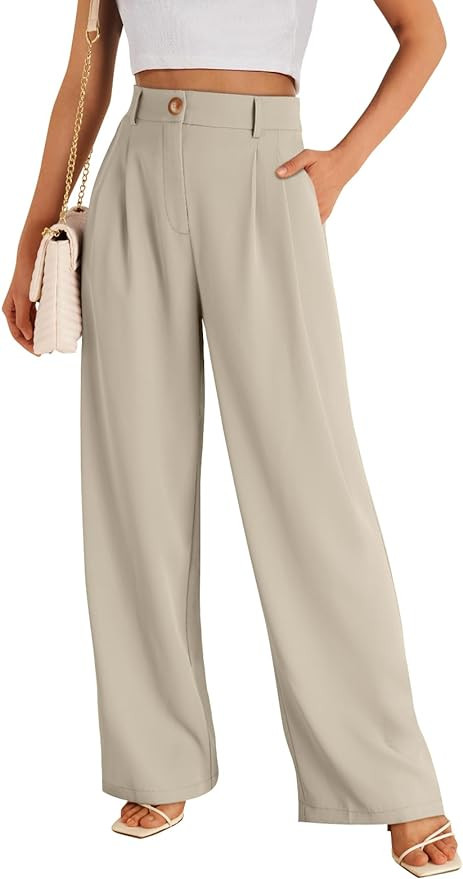 LILLUSORY Wide Leg Dress Pants Women's High Waisted Dressy Trousers | Amazon (US)