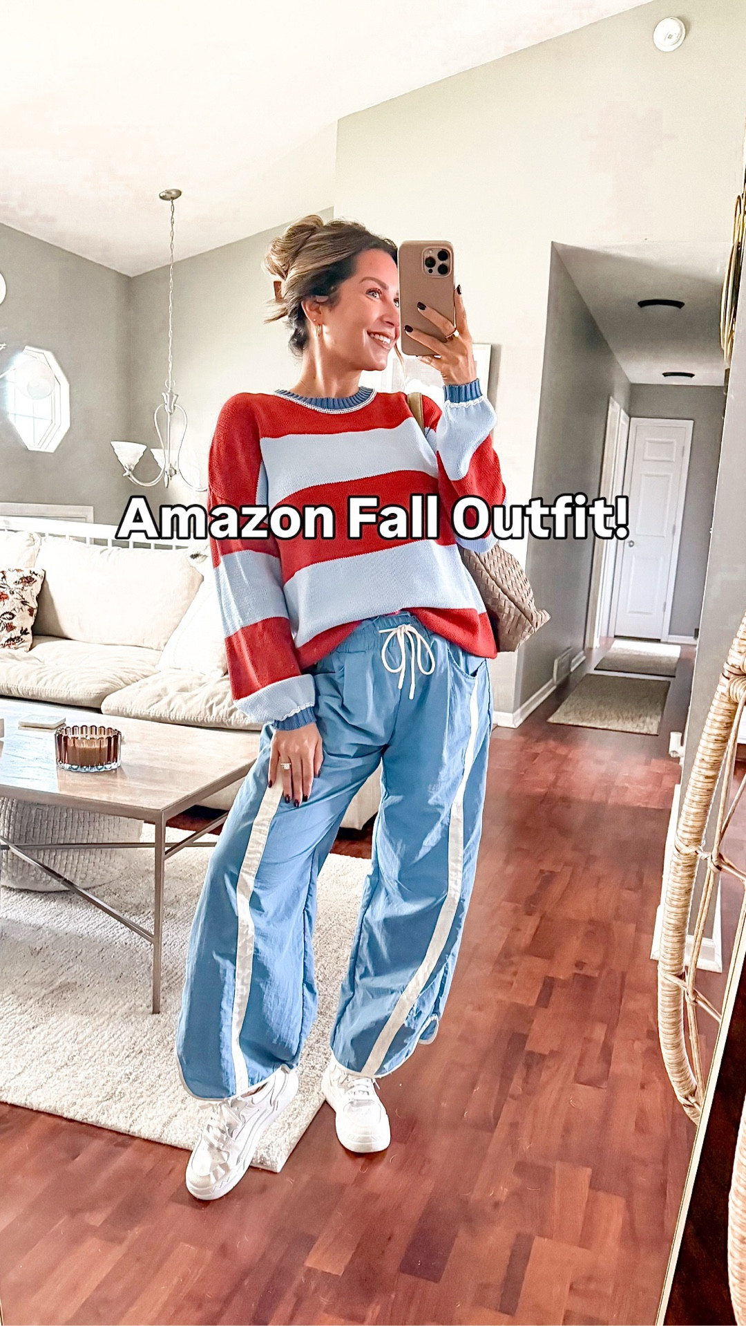 I’ll never give up the front tuck 😂 #millennial 

I love this comfy & cute Fall outfit from Amazon! ❤️💙🩵❤️

This color block striped sweater is so nice (wearing size small), and I officially own these pants in 4 colors now! Sized up to medium for the bump🤰

I added this taupe/khaki color suede woven bag to the lineup and it’s the perfect neutral for fall and winter! 🍂

Fall fashion outfit ideas for women featuring a cozy color block striped sweater, maternity-friendly Amazon pants, and a neutral taupe suede woven bag. Perfect fall outfit inspiration for women and expecting moms who love comfortable and stylish looks. Amazon fall favorites for an easy, chic everyday outfit that’s cute and cozy


#LTKOver40 #LTKBump #LTKFindsUnder50