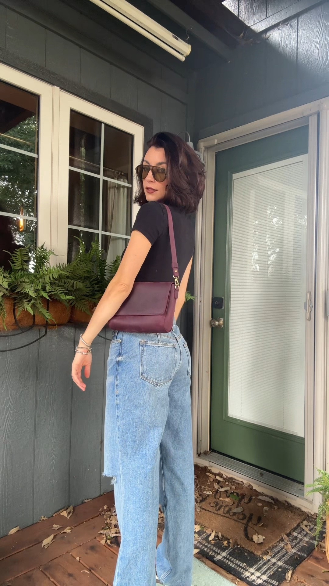 Size down in jeans! I am wearing a size 0.