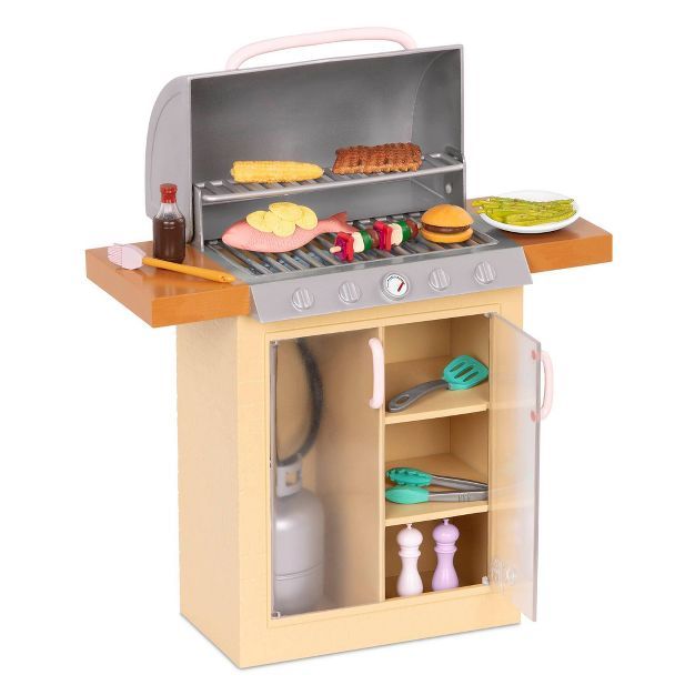 Our Generation BBQ Playset with Play Food for 18" Dolls - Backyard Grill | Target