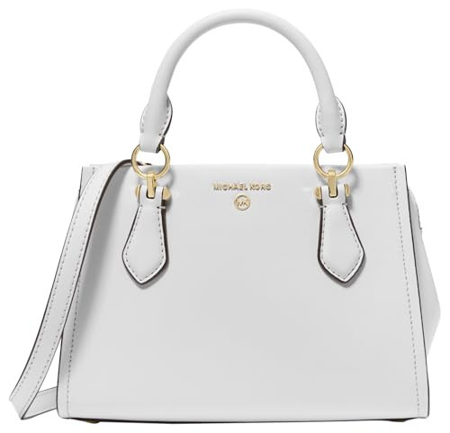 Michael Kors Women's Marilyn Small Crossbody Bag, Gold-Tone Hardware/Optic White | Amazon (US)