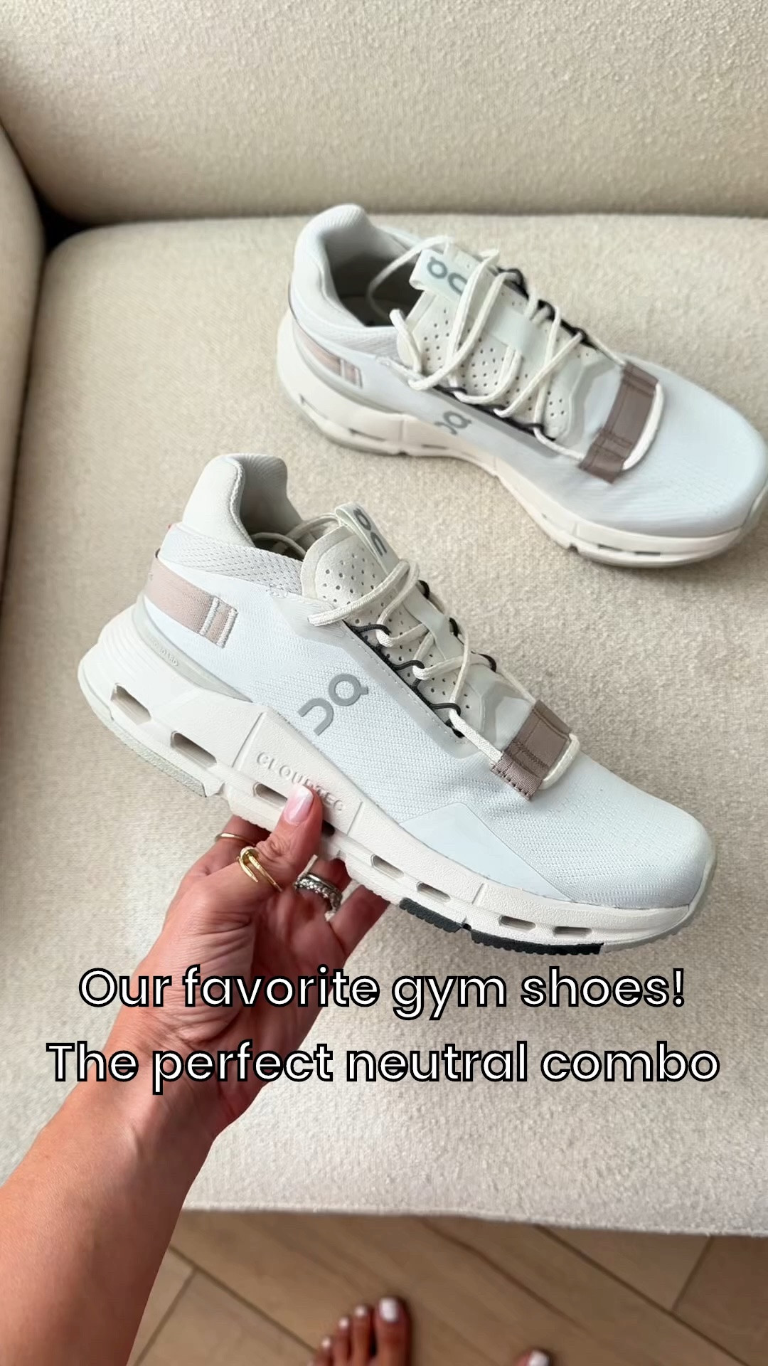 Our favorite gym sneakers in this gorgeous neutral combo! I love these for working out + Disney + any activity that requires a lot of walking! Cloudnova 2 sneakers are TTS. White sneakers. Travel shoes. Activewear. Gym shoes.

#LTKootd #LTKfitnessgoals #LTKActive