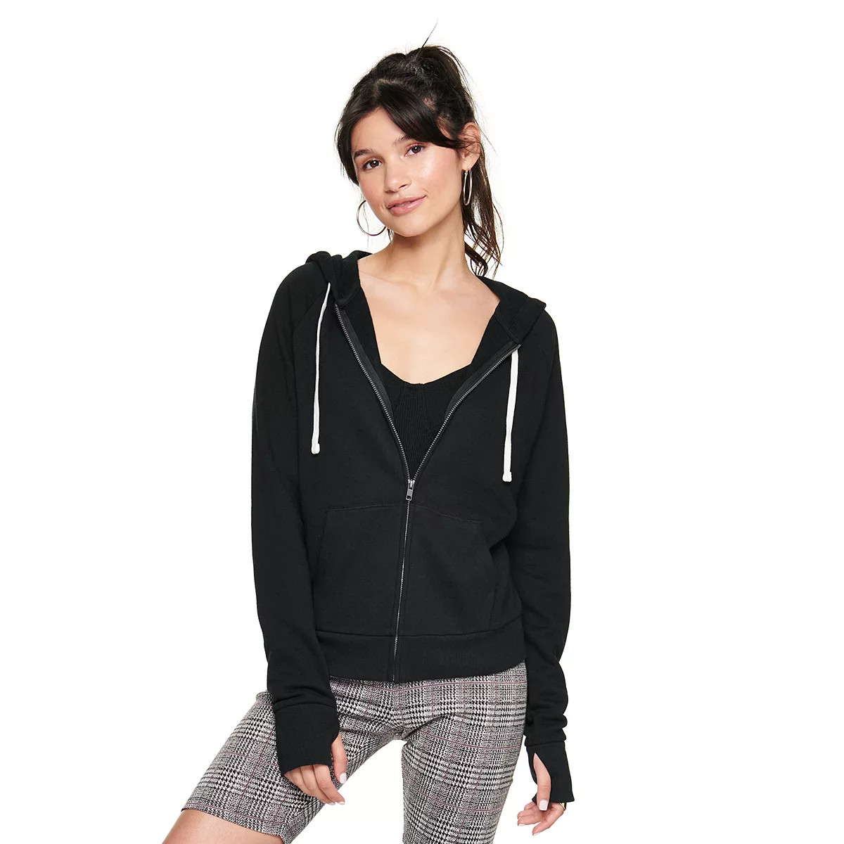 Juniors' SO® Favorite Long Sleeve Zip-Up Hoodie | Kohl's