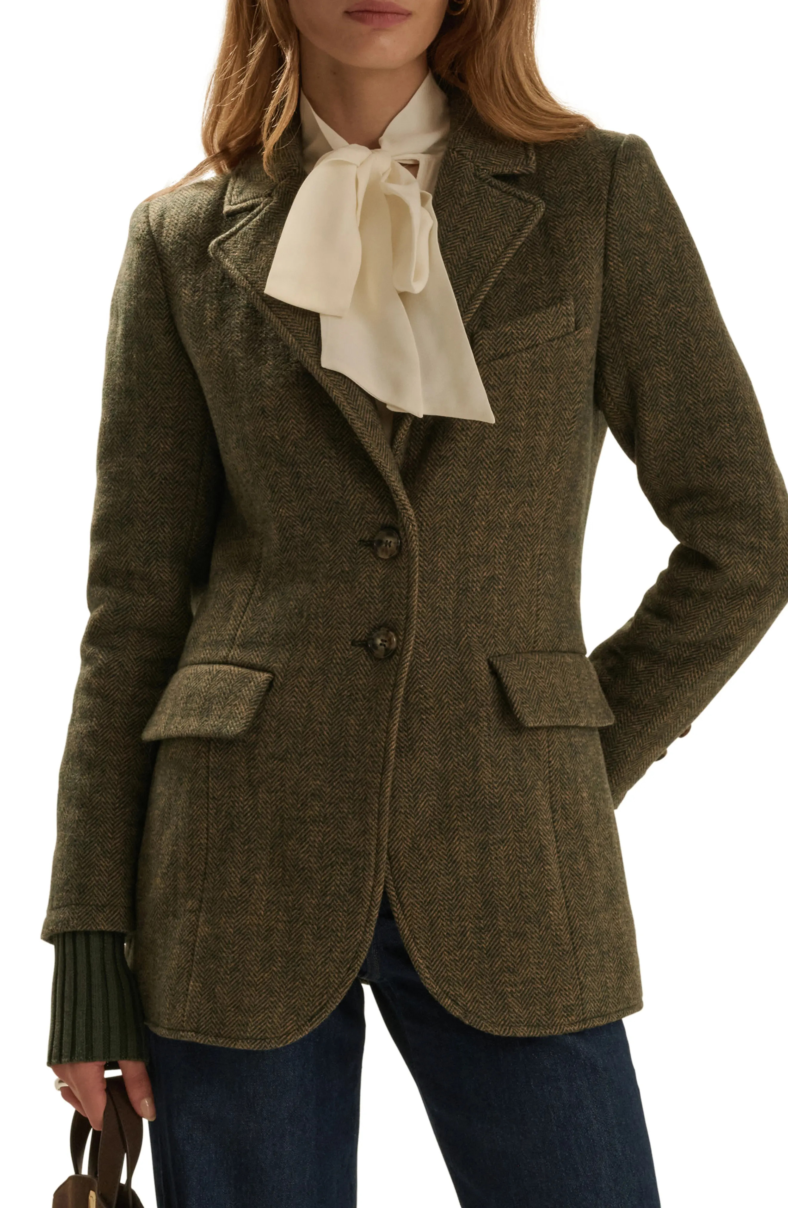 Favorite Daughter The City Herringbone Wool Blend Blazer (Women) | Nordstrom | Nordstrom