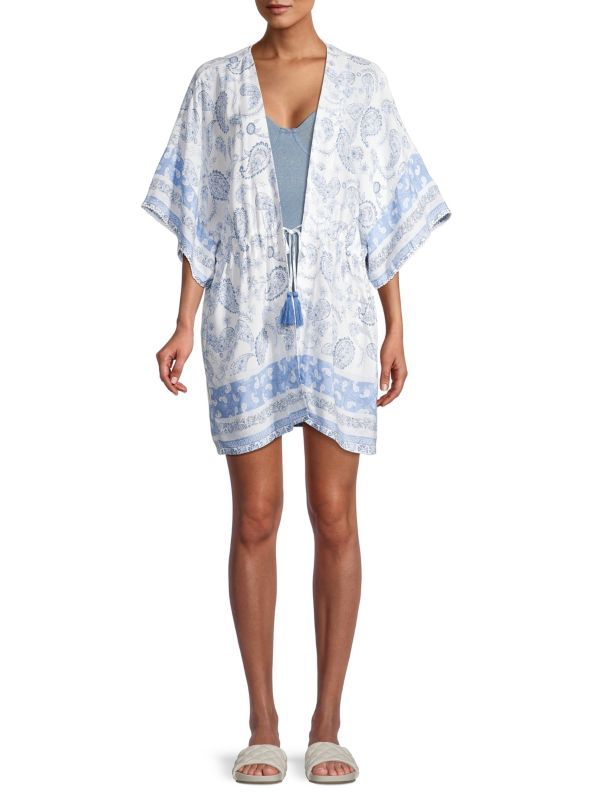 Paisley-Print Caftan Cover-Up | Saks Fifth Avenue OFF 5TH