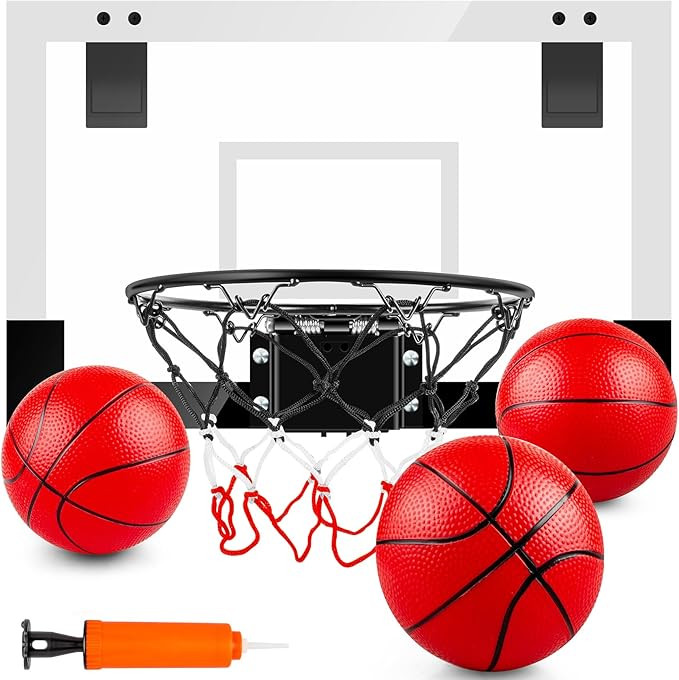 Indoor Basketball Hoop Boys Gifts for Teens Door Room Basketball Hoop Mini Hoop with Scoreboard, ... | Amazon (US)