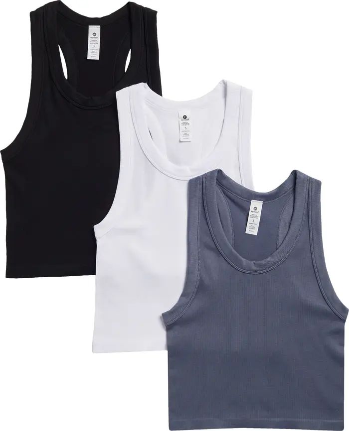 3-Pack Seamless Crop Tanks | Nordstrom Rack