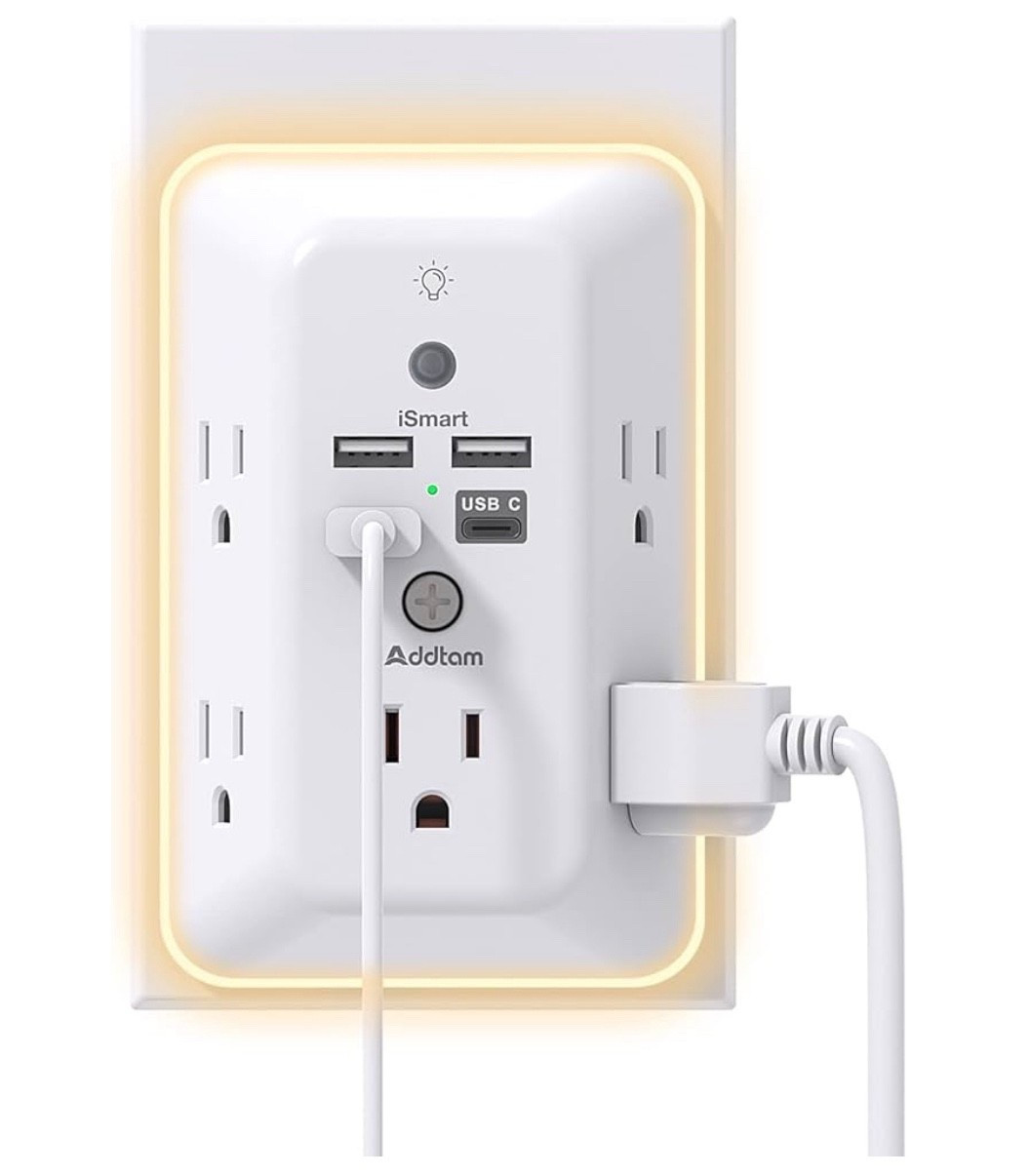 23% off 🎉

Surge Protector, Outlet Extender with Night Light, Addtam 5-Outlet Splitter and 4 USB Ports(1 USB C), Multi Plug Wall Outlet for Home Office Dorm Room Essentials

#LTKHome #LTKSaleAlert