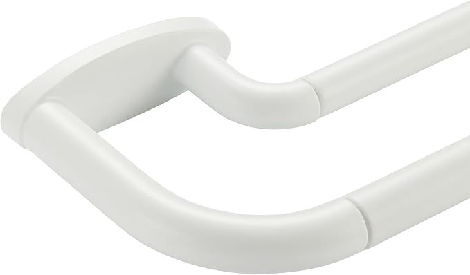 Double Curtain Rods Matte White,Room Darkening Drapery Rod for 28-48 Inches,Adjustable 3/4 Inches... | Amazon (US)