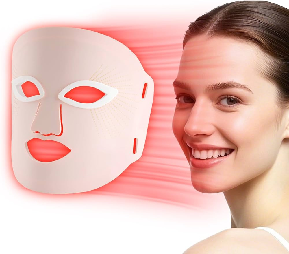 Red Light Therapy Mask, Red Light Therapy for Face, 7 Colors LED Facial Mask for Wrinkle Remove &... | Amazon (US)
