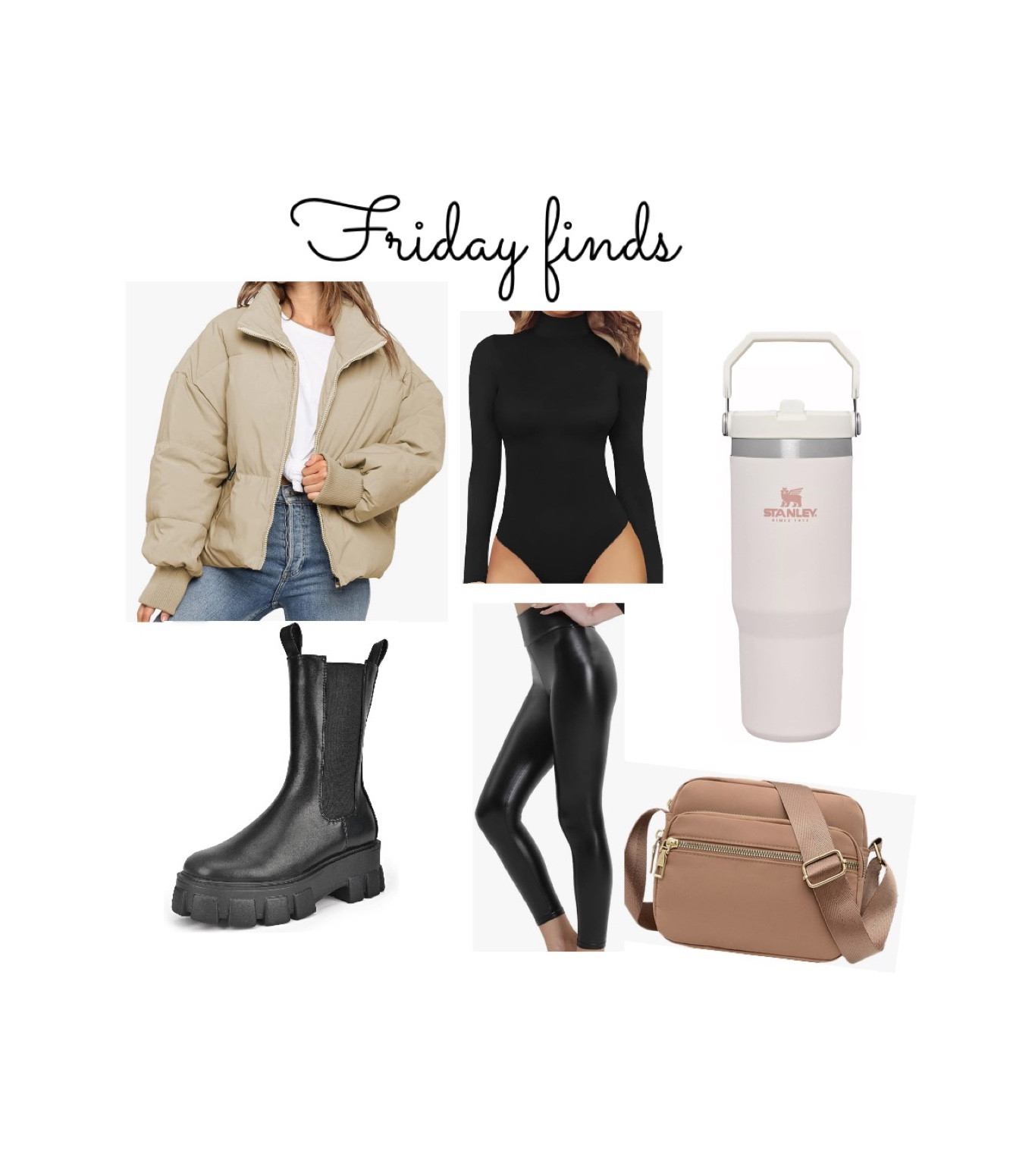 Puffer coat, jacket, boots, leggings, Stanley cup, bodysuit, crossbody bag, winter outfit, casual outfit, fashion, fall outfit 

#LTKover40 #LTKstyletip #LTKshoecrush