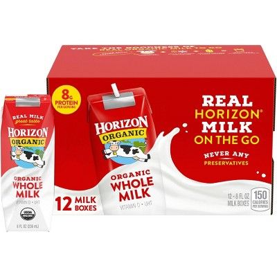 Horizon Organic Whole Shelf-Stable Milk - 12ct/8 fl oz Boxes | Target